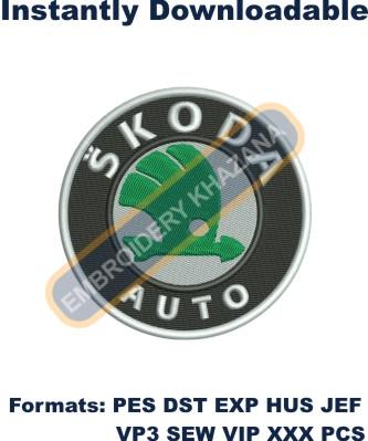 Skoda Auto Embroidery design